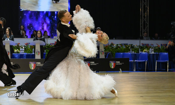 Couple performing Standard Dance